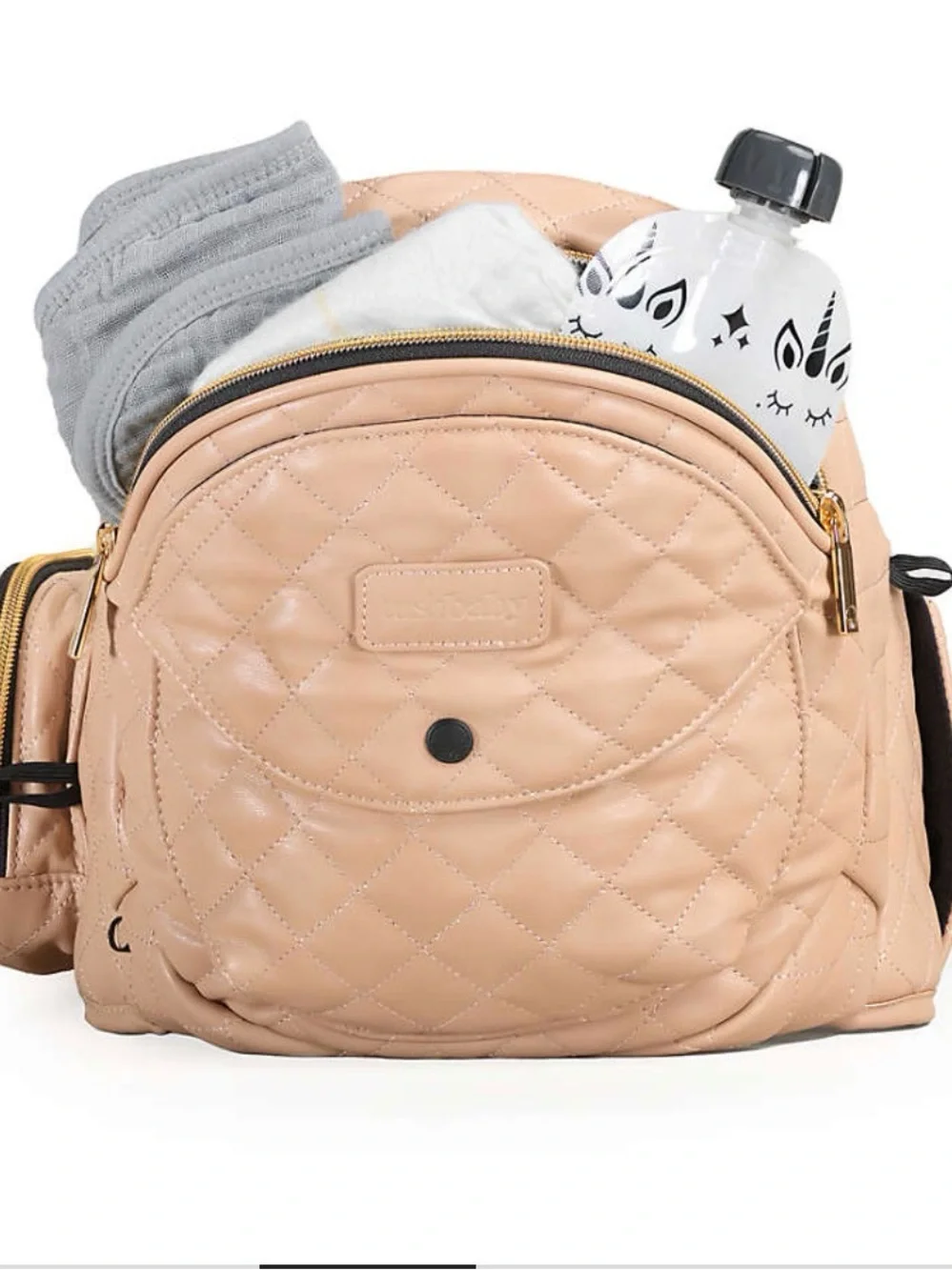 Tushbaby Hip Seat Carrier Sand Vegan Leather Baby Toddler Hands Free